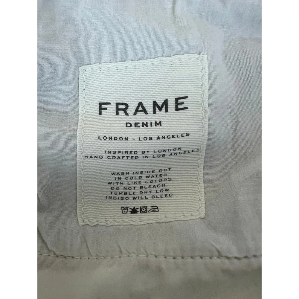FRAME Le Garcon Cutoff Shorts Womens 28 Blue Excellent Distressed Zuma Beach